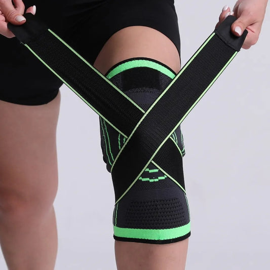 Adjustable Pressurized Fitness Running Cycling Bandage Knee Support Brace