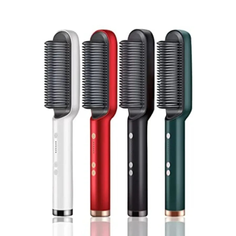 highly best quality Professional Electric Hair Brush Straightener Heating Combs Hair Styler Curling Iron 909 by Fusion collection