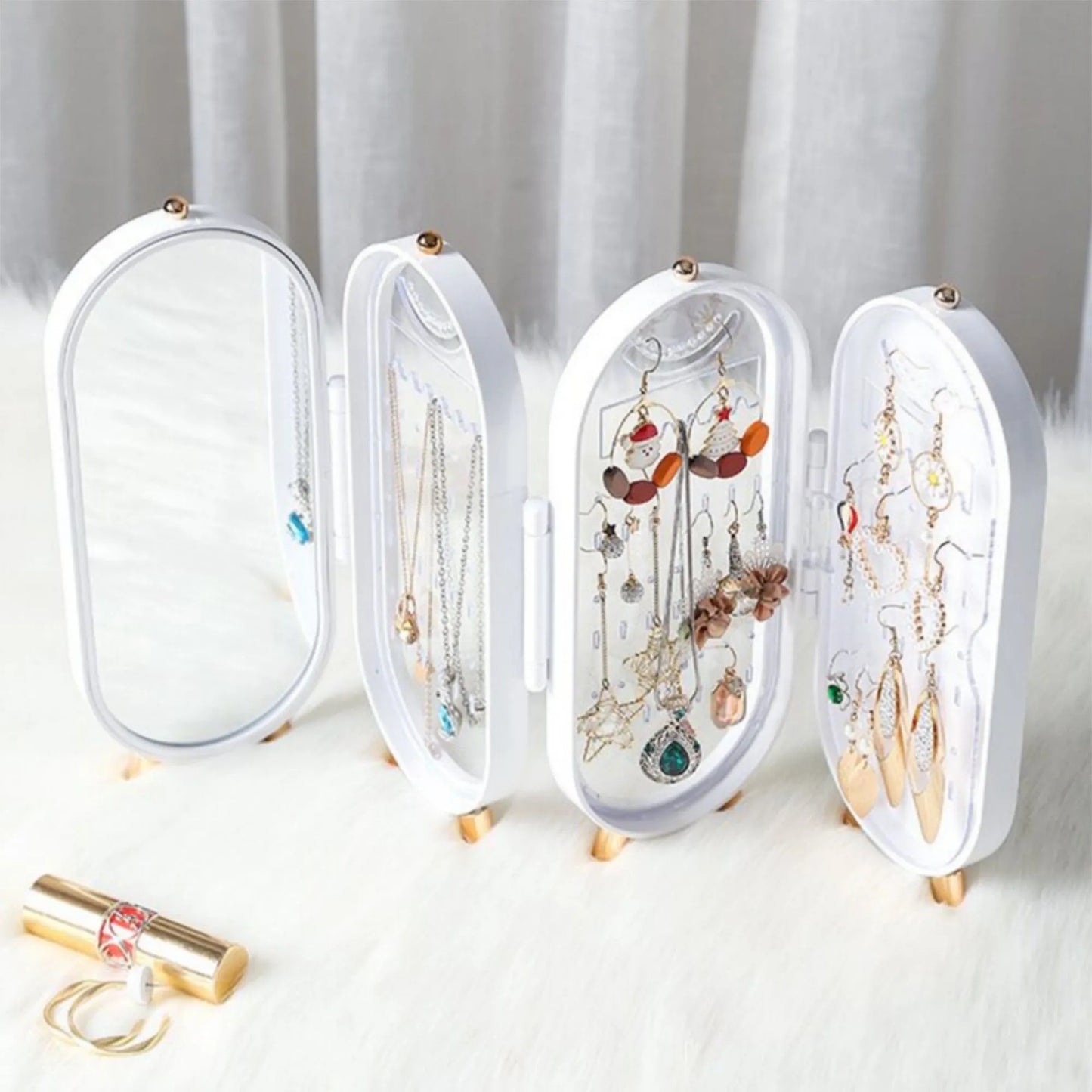 Foldable Jewellery Box with Mirror
