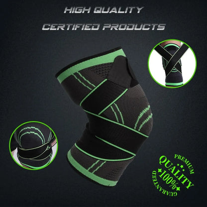 Adjustable Pressurized Fitness Running Cycling Bandage Knee Support