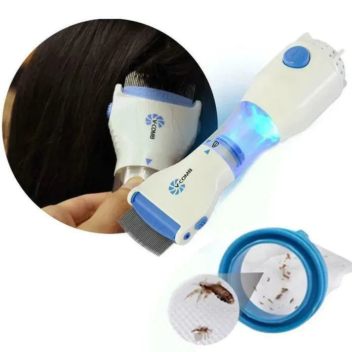 V Comb Head Lice Machine With 4 Filter Electric Anti Lice Machine For Hair Boys And Girls