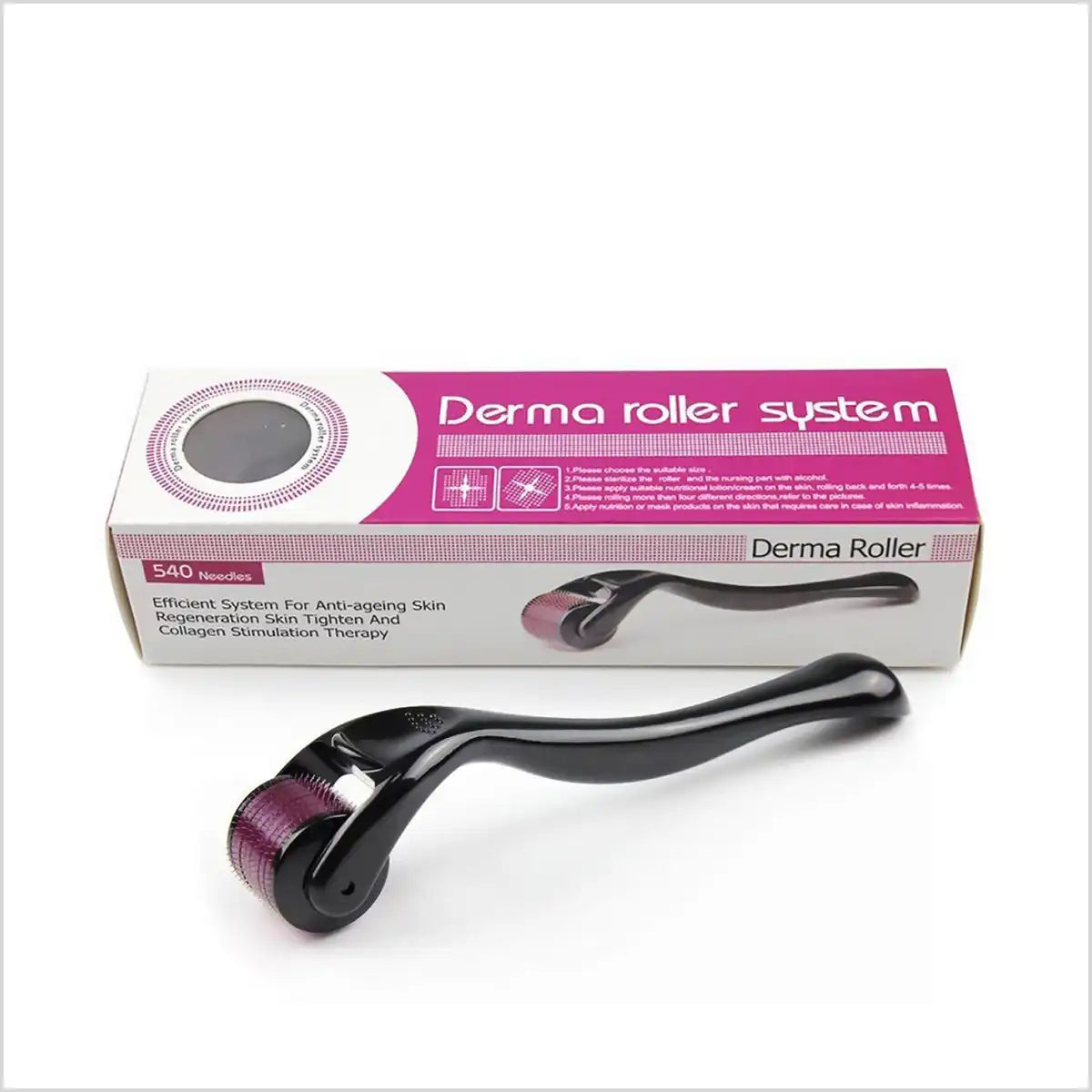 Derma Roller 1mm Skin Therapy Micro-Needle 540 For Acne Scars Wrinkles Stretch & Pores