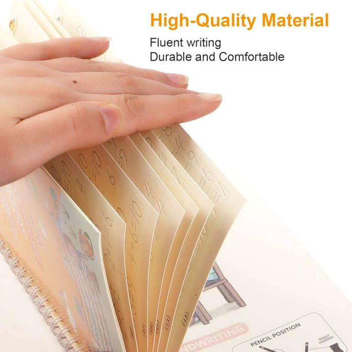 Sank Magic Practice Copybook 4 Books + Magic Pen & 10 Ink Refills Preschool Baby Learning Books for Kids